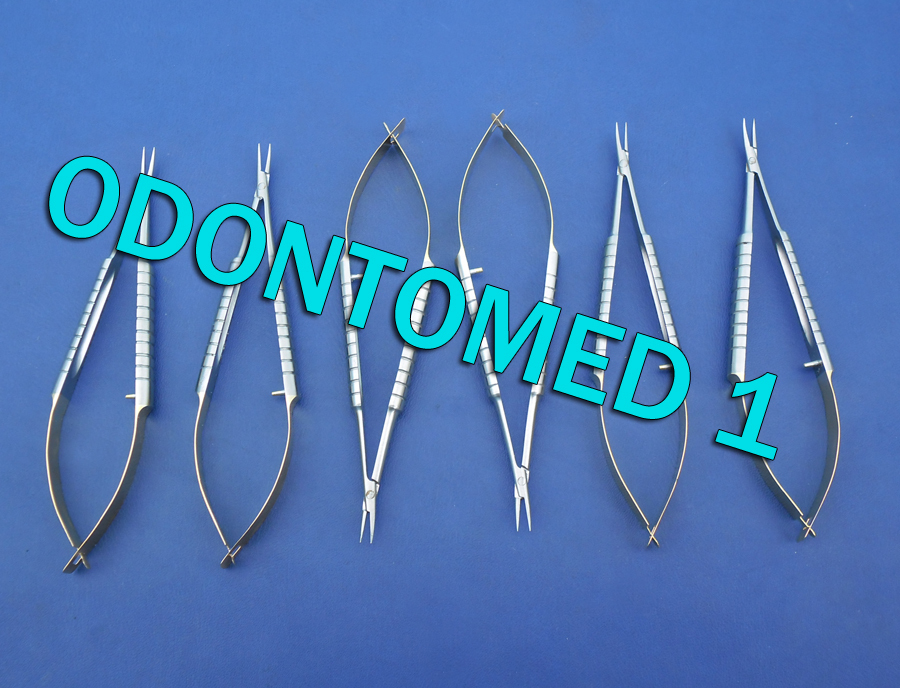 6 Micro Castroviejo Needle Holder 4.5" Cvd Gold Plated Surgical Instrument