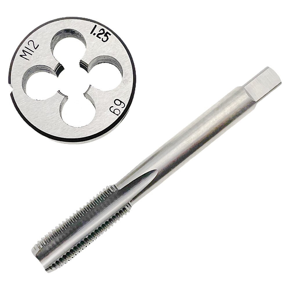 M12x1.25 Metric Tap & Die Set RH HSS M12 x 1.25 Thread Tap Die Right