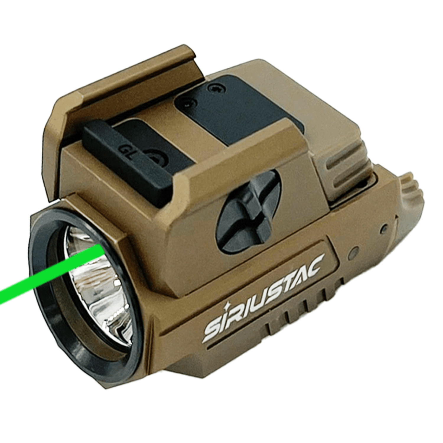 Shooters Gate HMGL 800lm Rechargeable Pistol Green Laser Light w/ Strobe -Tan