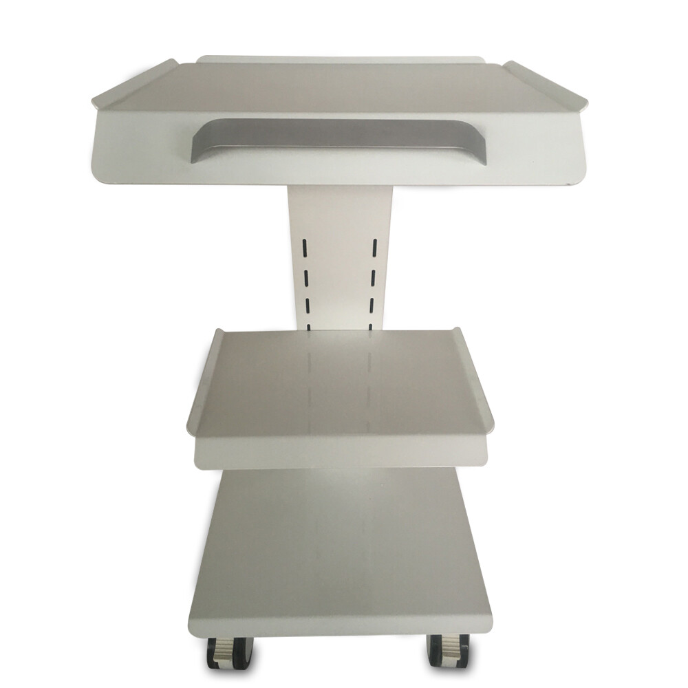 Medical Mobile Dental Trolley Cart 3-Tier Built-in Socket Equipment w/Foot Brake
