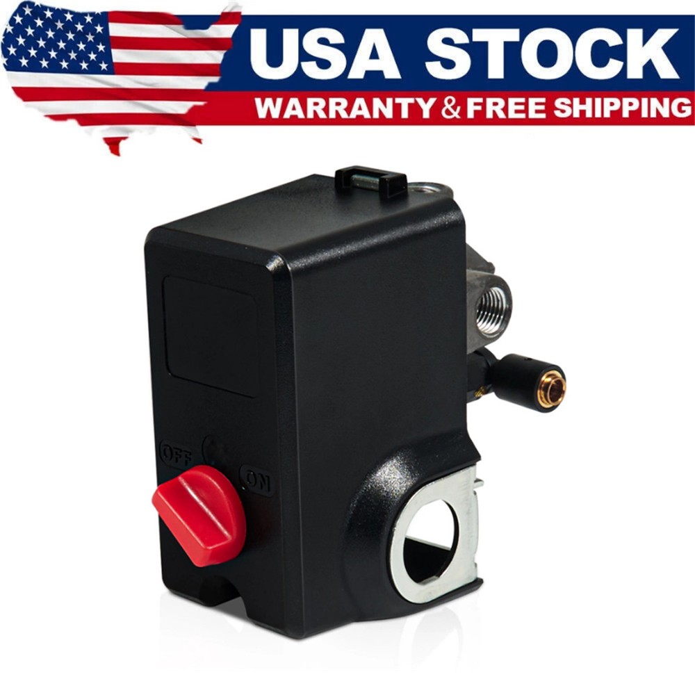 New Air Compressor Pressure Switch 120-155 PSI 26A 120/240V 4 Port