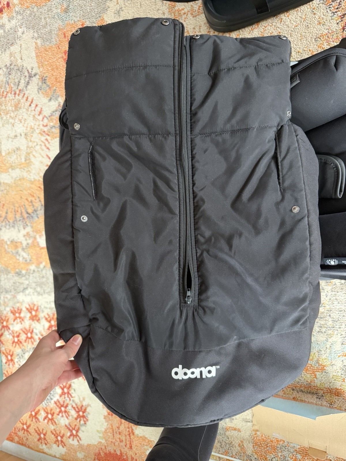 Doona Stroller And Base With Winter Cover Midnight Black