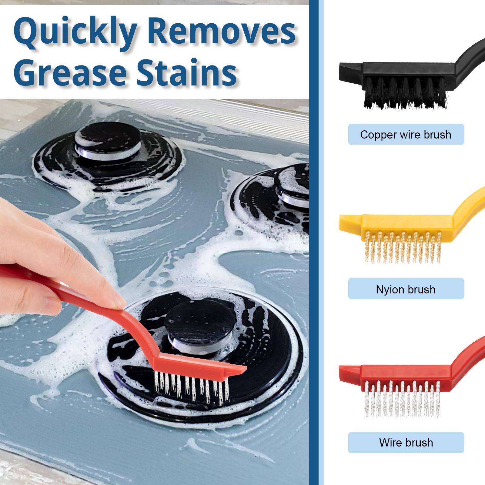 13PCS Crevice Cleaning Brush Set,Multifunctional Hard Bristle Crevice Cleanin...
