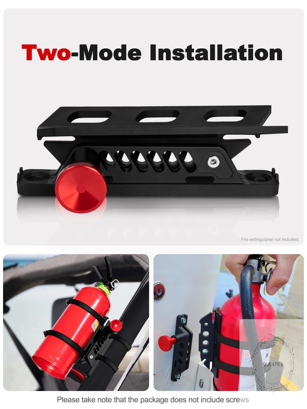 Adjustable Fire Extinguisher Mount, Easy Install on Roll Bar/ Cage Fire Extingui