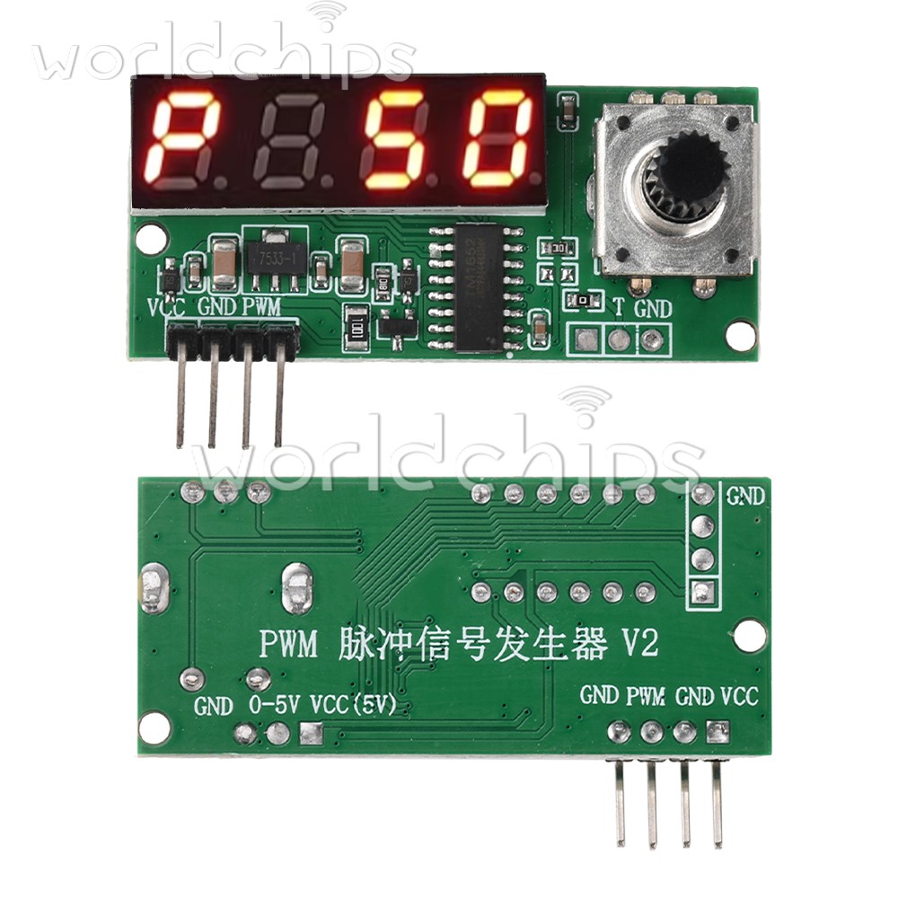Adjustable PWM Pulse Frequency Duty Cycle Digital Square Wave Signal Generator