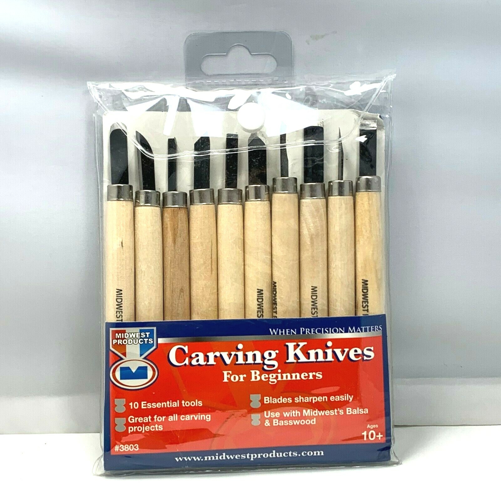 Midwest Products Carving Knives For Beginners (#3803) New Sealed
