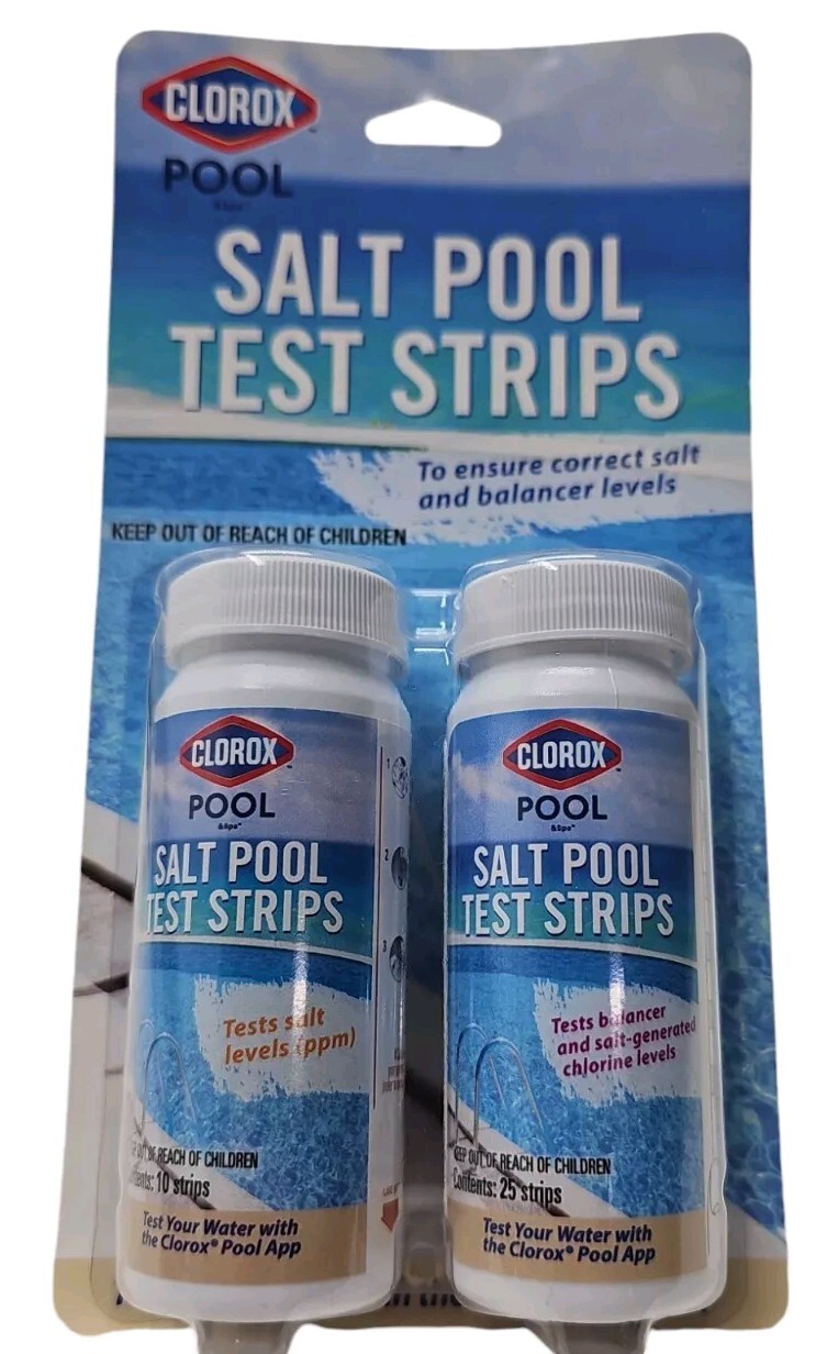 Clorox Salt Pool Test Strips for Testing Salt Levels & Balancer Level