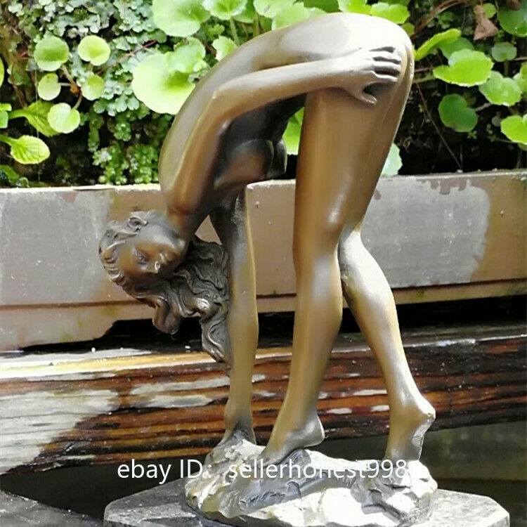 Home Art Decoration Sculpture nude Young women Girl Bronze marble Statue