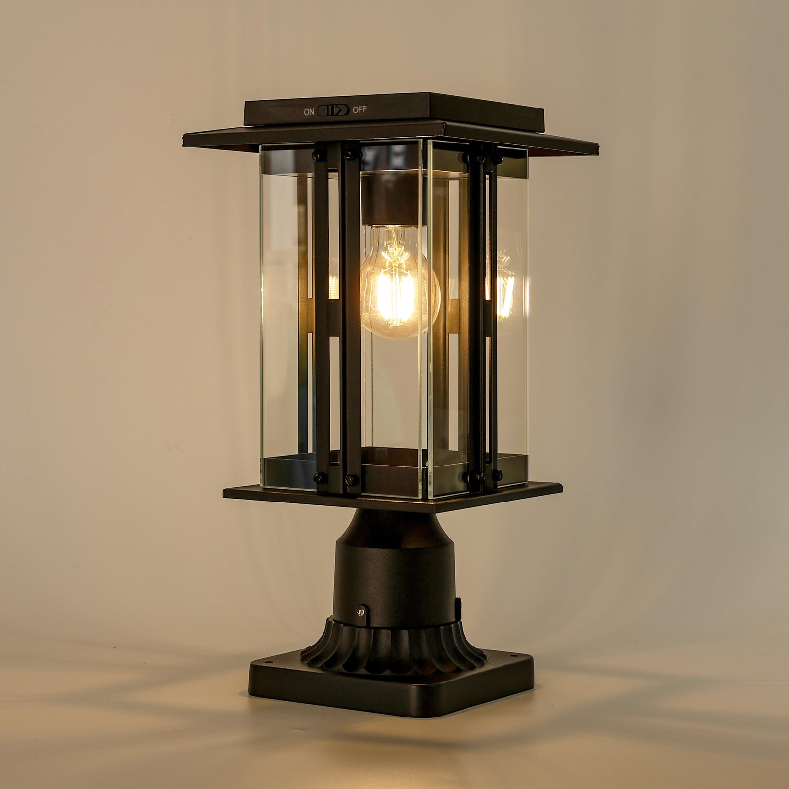Lutec Solar Post Light 200 Lumens Waterproof