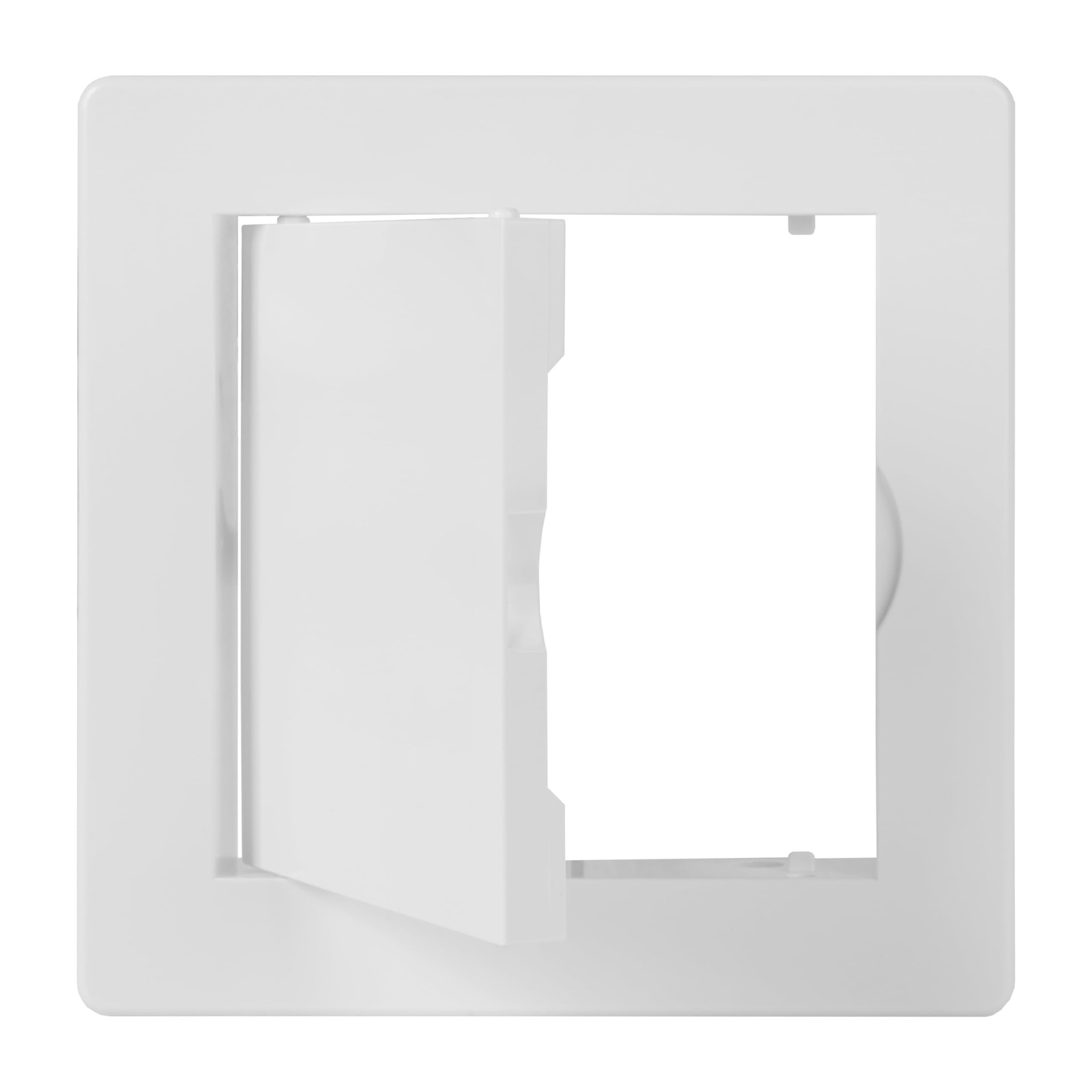 4x4 Access Panel for Drywall and Ceiling, White ABS Plastic, Hinged Door