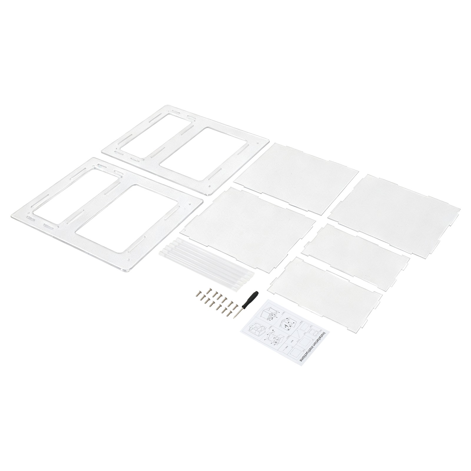 Free Standing Acrylic Side Table Acrylic Nightstand Rectangle Storage Shelf