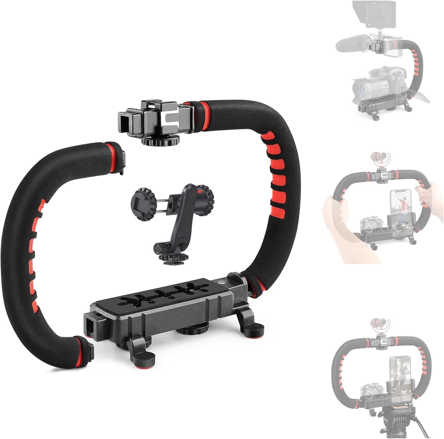 Camera Smartphone Stabilizer, Handle Grip Handheld Video Rig, Compatibility with