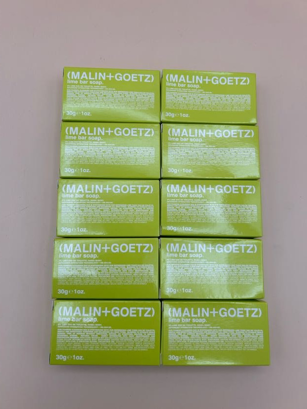 MALIN+GOETZ Lime Bar Soap Travel Size 1 oz Hand & Body Soap of NEW YORK 10 PACK