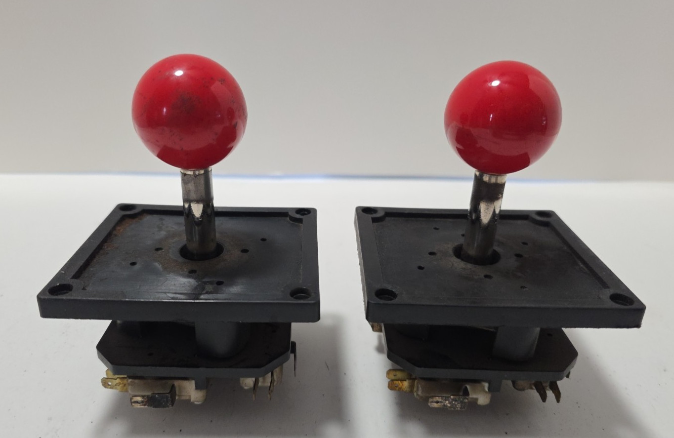 Pair of Original Wico Red Ball / Short shaft joystick assemblies
