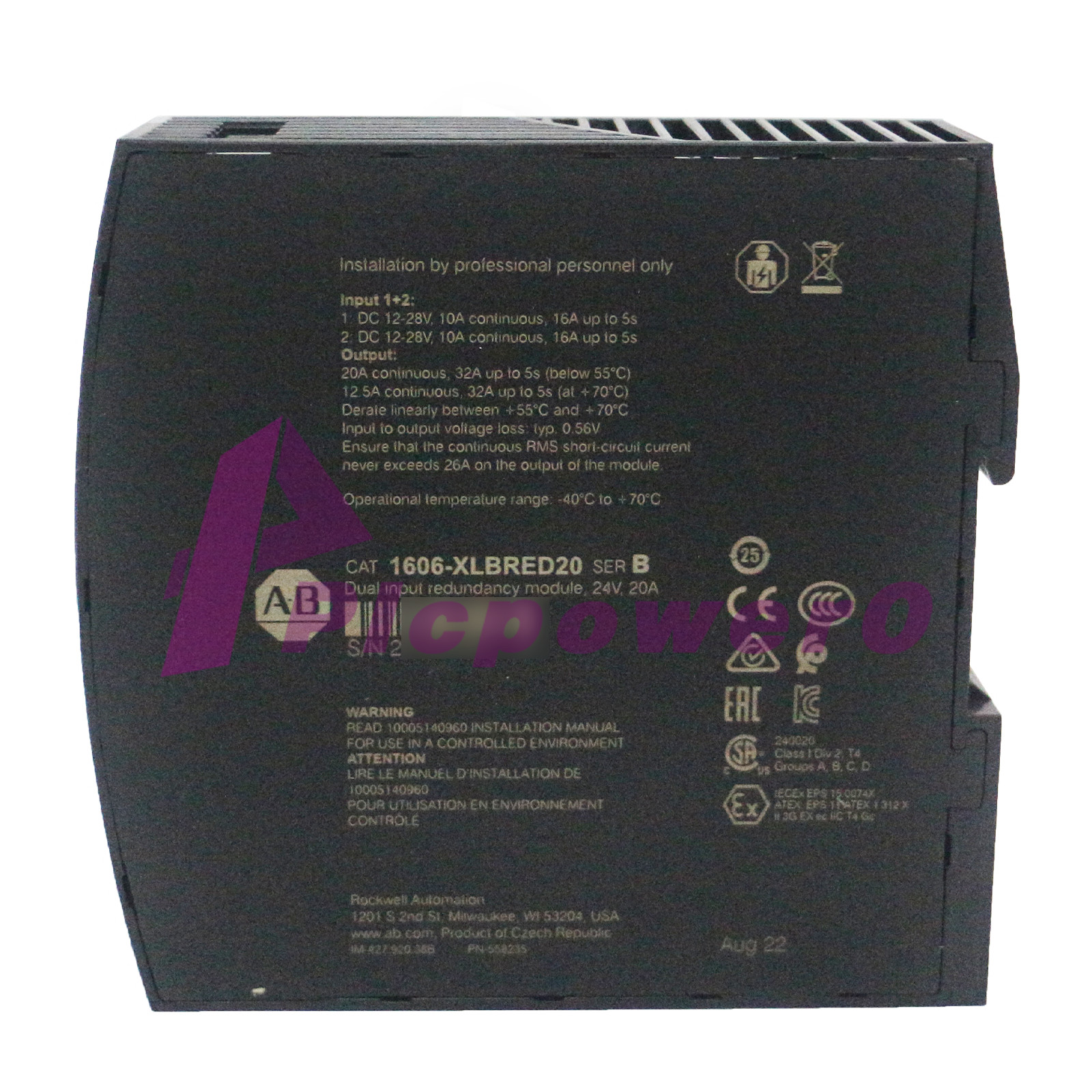 New Sealed Factory 1606-XLBRED20 Allen-Bradley Redundancy Module 12-28VDC