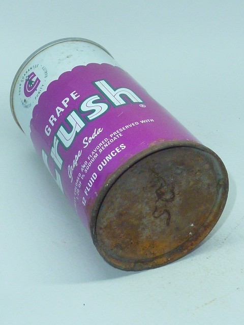Empty Top Opened 12oz Grape Crush Soda Tab-Top