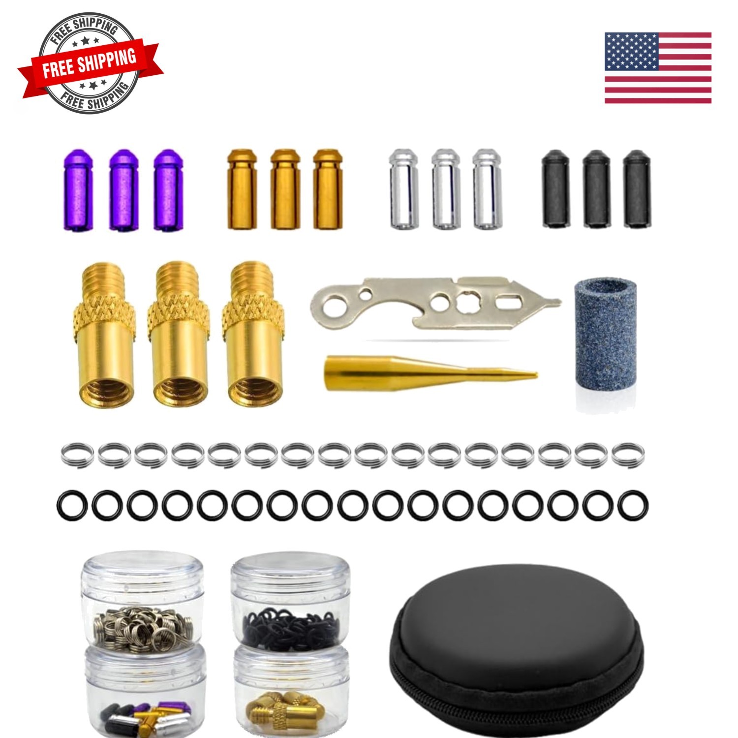 Darts Tune-up Kit Pack - Dart Flight Protectors, Rubber O Rings, Weights, Sha...