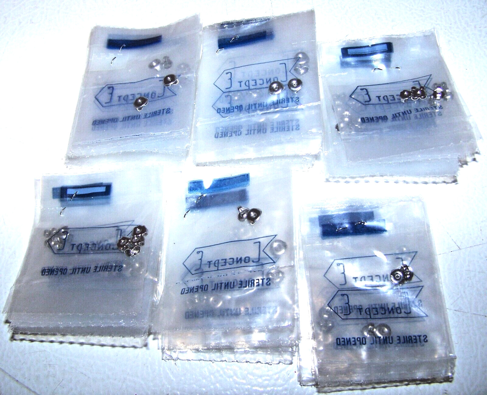 Earring Backs Stainless Steel Sealed Sterile Butterfly Concepts 6pks of 10