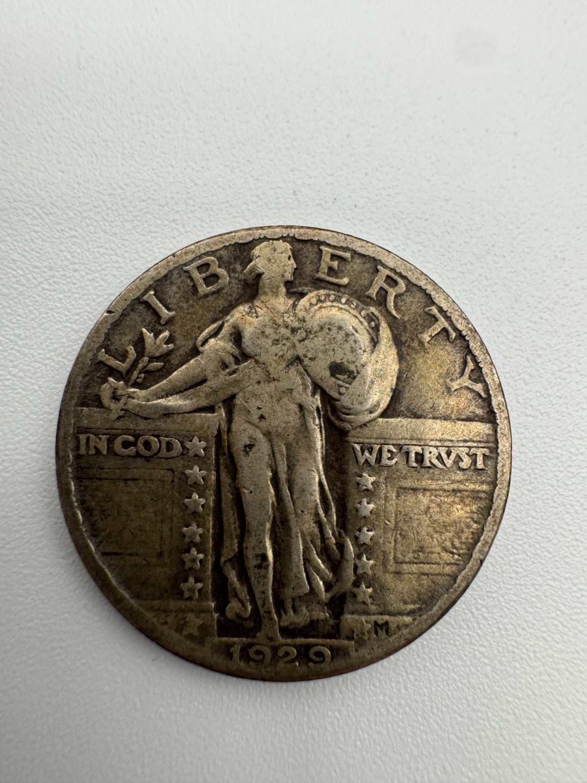 1929 Standing Liberty Silver Quarter VF Details 90% Silver 25c