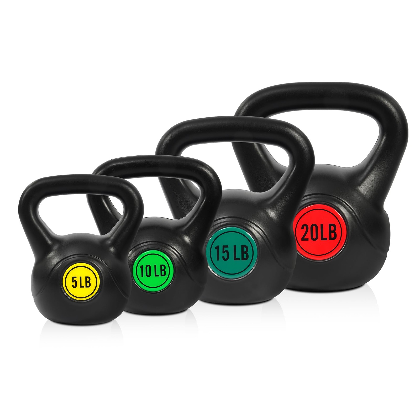 Kettlebell Sets 4 Piece Strength Training KettleBells Weight Set 5lb, 10lb, 1...