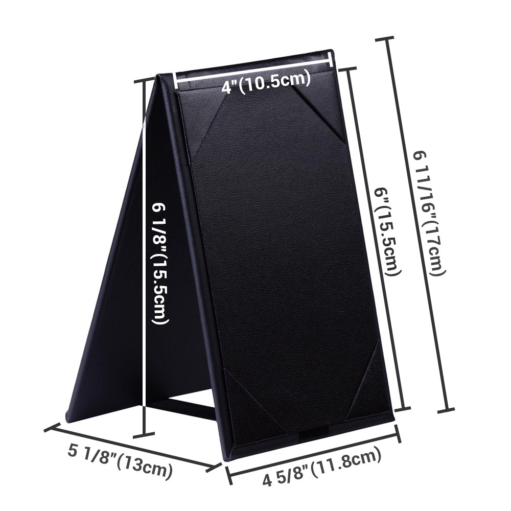 WeChef 10PCS 4"x6" Restaurant Double-sided Table Tent Holder Menu A-Frame Black
