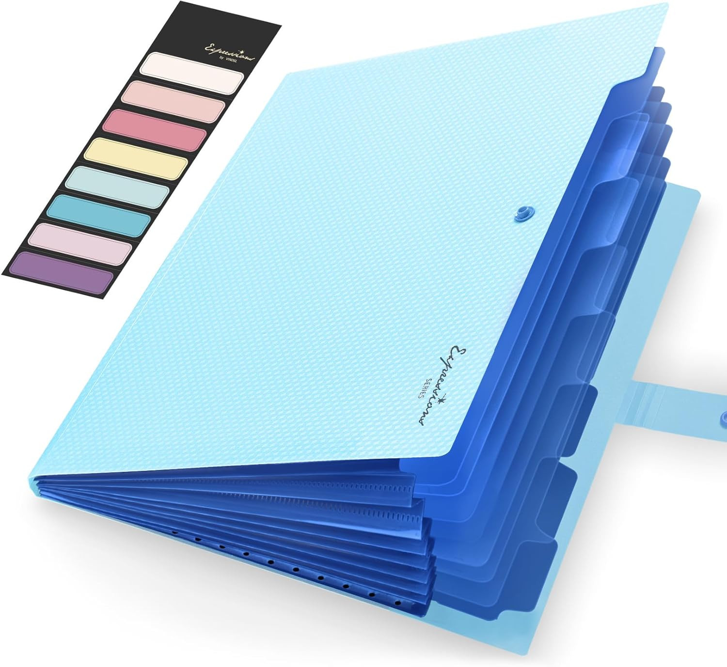 Accordion File Organizer, Letter Size Expanding File Folder with Labels, 8 Pocke