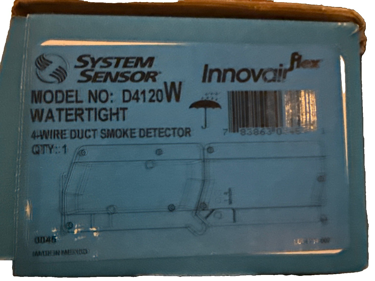System Sensor D4120W Watertight Duct Smoke Detector