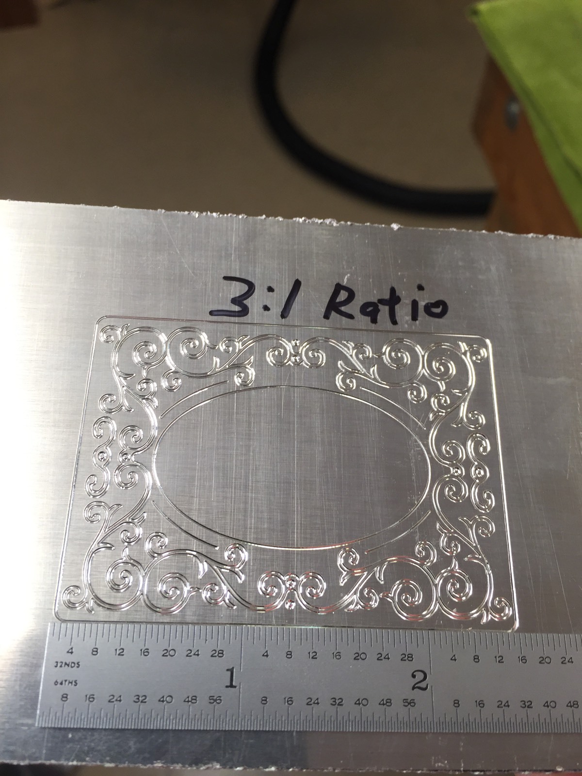 MASTER HEIRLOOM SCROLL WORK SOLID BRASS ENGRAVING PLATE FOR NEW HERMES FONT TRAY