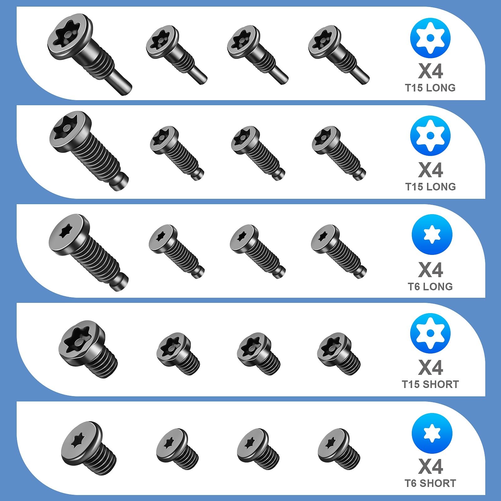 20Pcs Security Screws for Camera Doorbell Screws Replacement with Video Doorb...