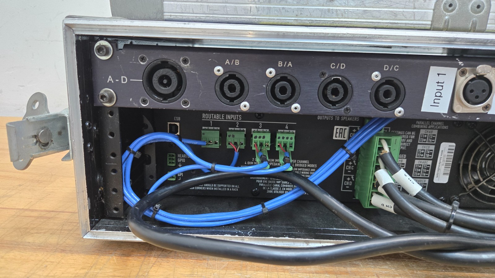 QSC CXD 4.5 Multi-Channel System Processing Amplifier, 4-Channel Low-Z, Hi-Z