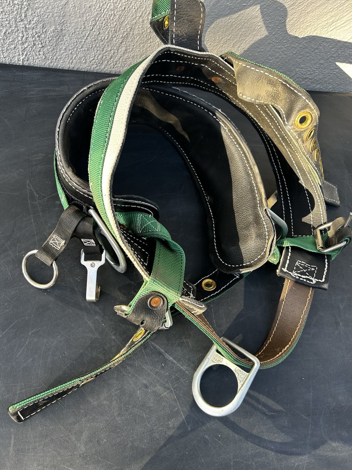 Bucking Ham 1373 Climbing Belt Butt Strap Floating D Ring Medium