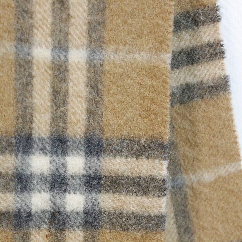 Sciarpa Burberry 100% cashmere colore beige fantasia scozzese 132x31 cm