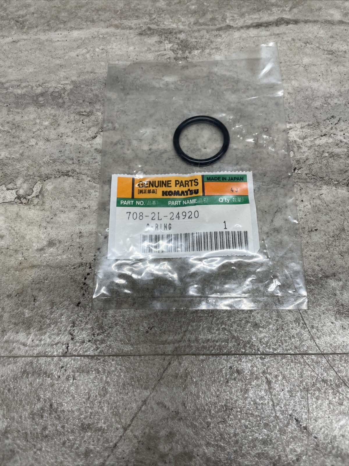 Genuine OEM Komatsu 708-2L-24920  O-Ring, New