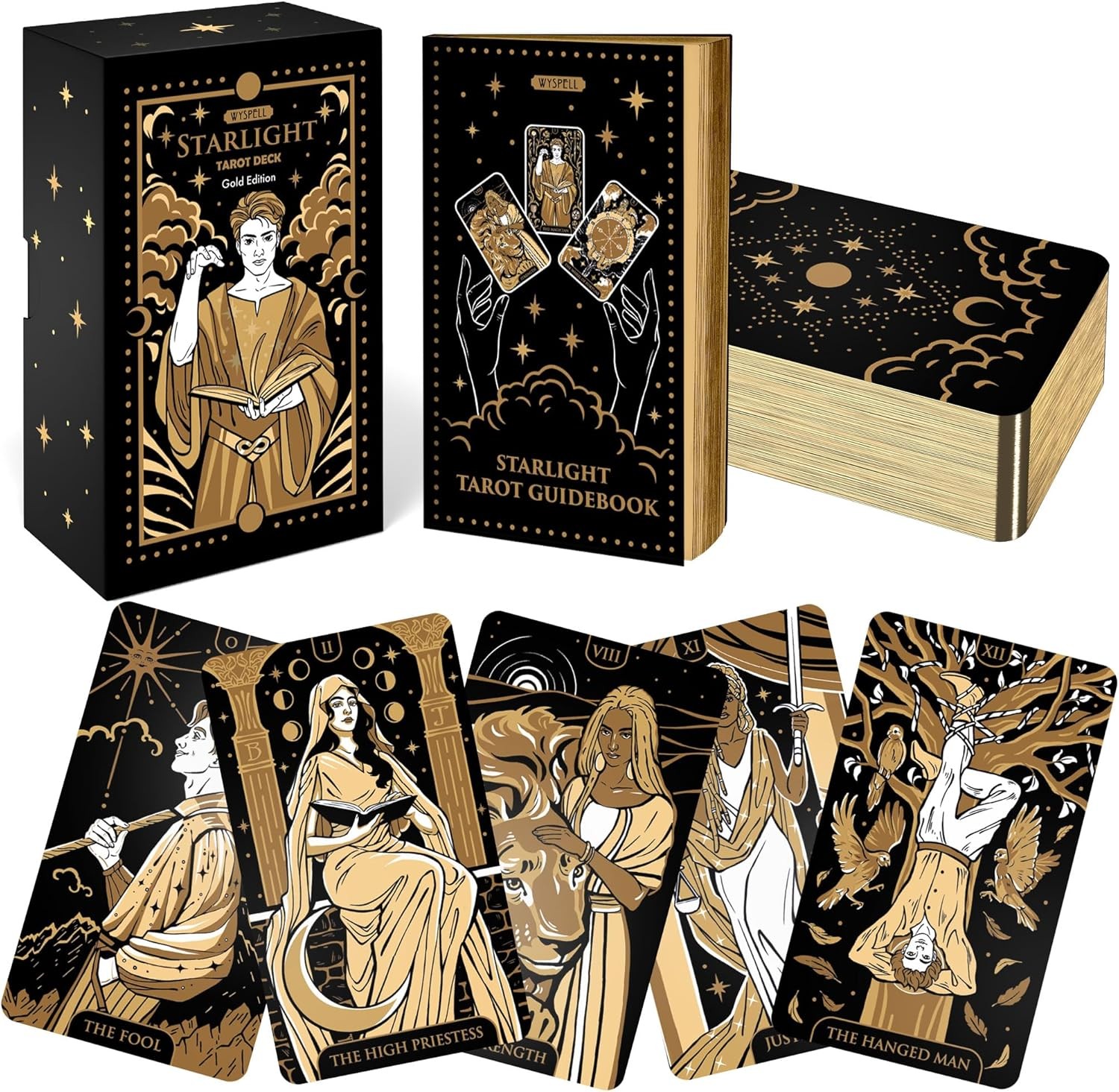 Wyspell Tarot Cards: Starlight Deck with Guide Book - Unique Tarot...
