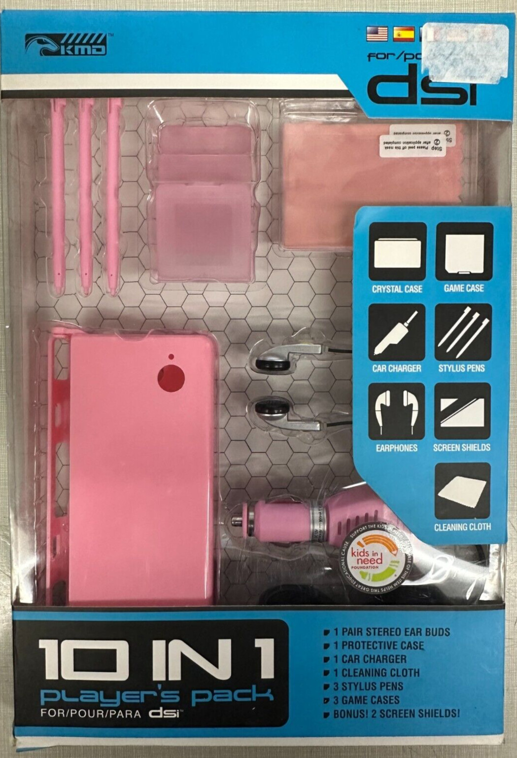PINK 10 In 1 Players Pack For Nintendo DSi KMD Brand New / Fast Shipping