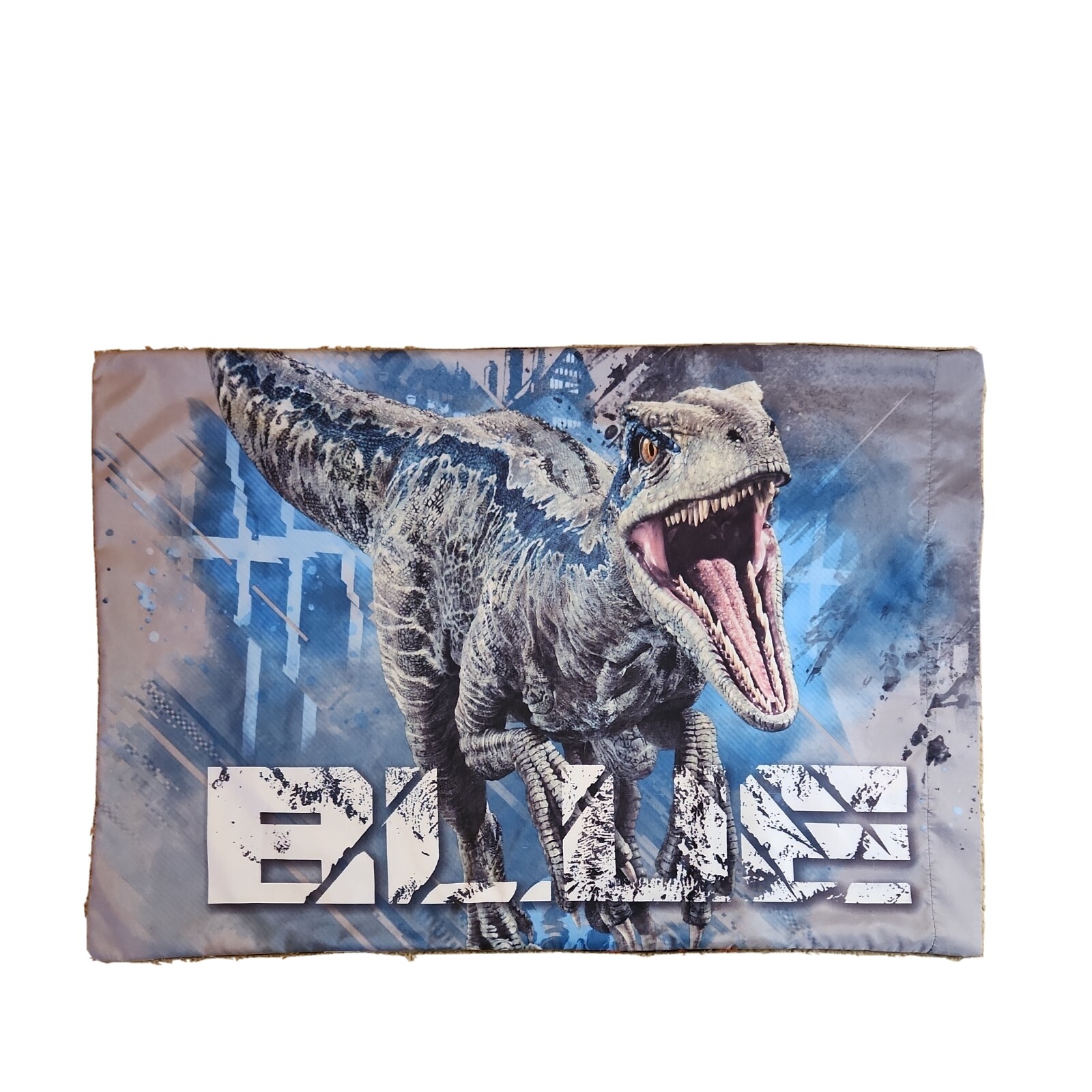 jurassic world 2018 pillow case 1 standard blue double Sided Great con 28x20