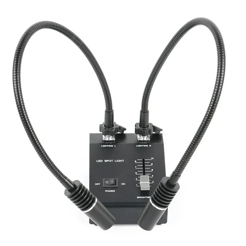 Gooseneck Light Body Microscope Twin Light Illumination LED Cold Light Source
