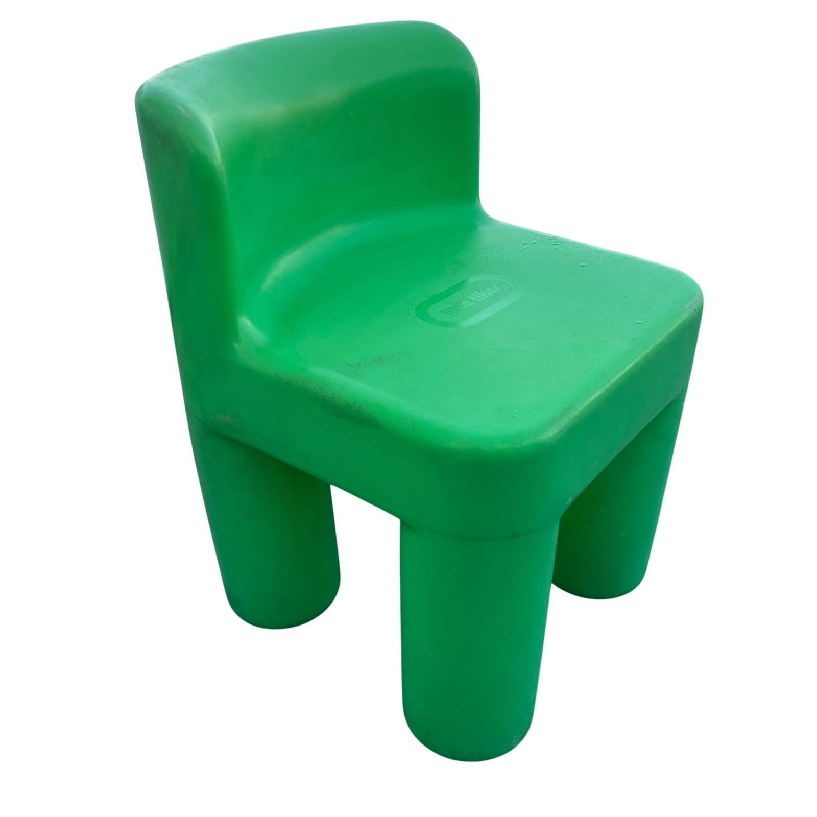 Vintage Little Tikes Kids Toddler Chair Lime Green Molded Plastic Chunky