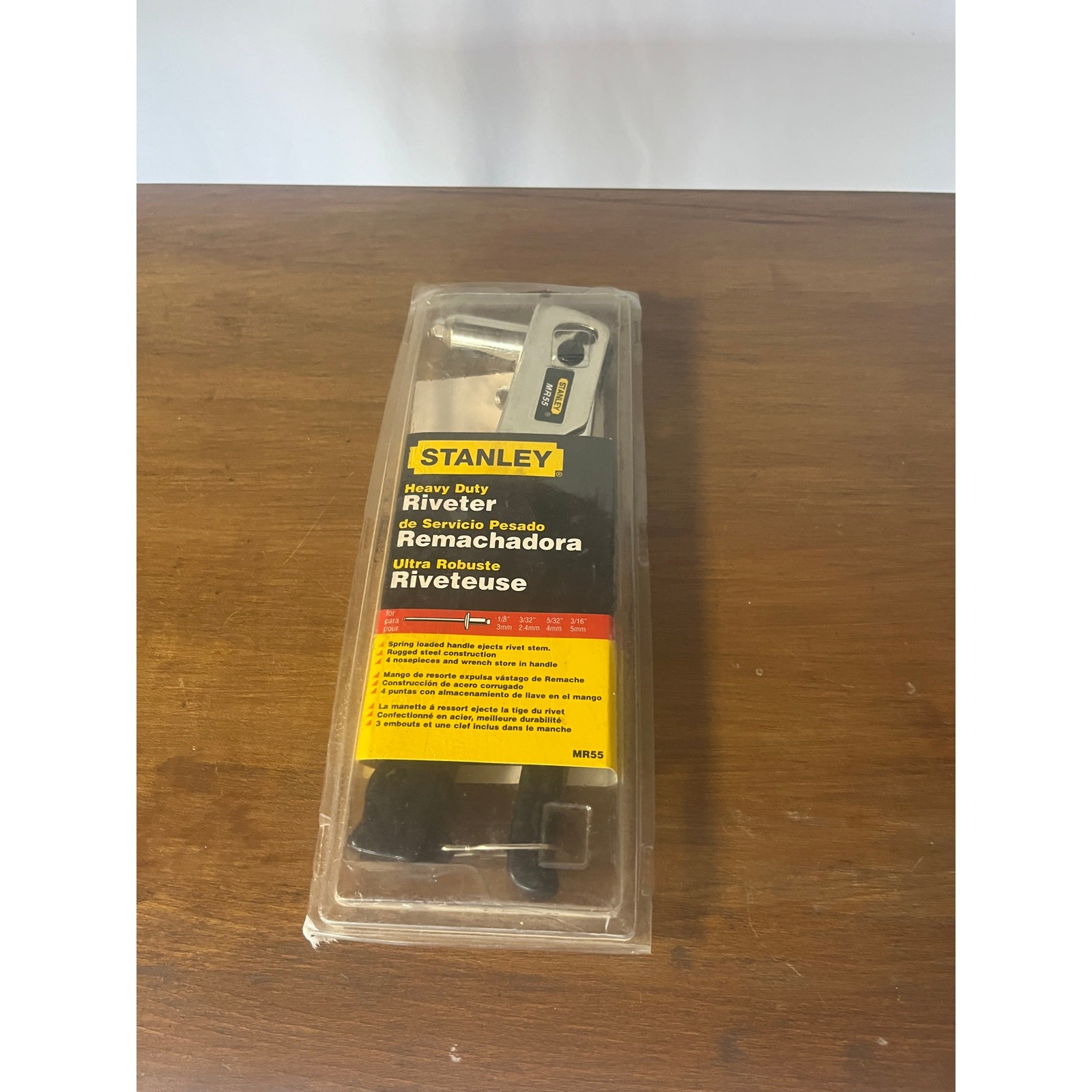 Stanley MR55 Heavy Duty Riveter Pop Rivet Gun 4 Nosepieces All Steel