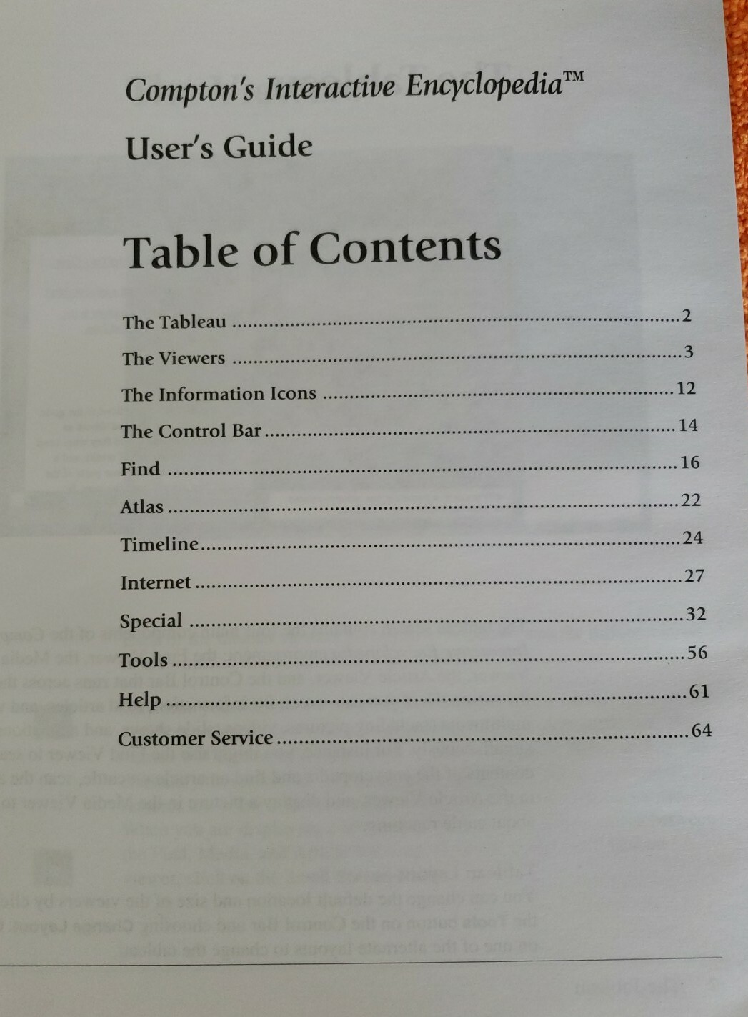 Compton's Home Library Interactive Encyclopedia 1998 Edition Users Guide