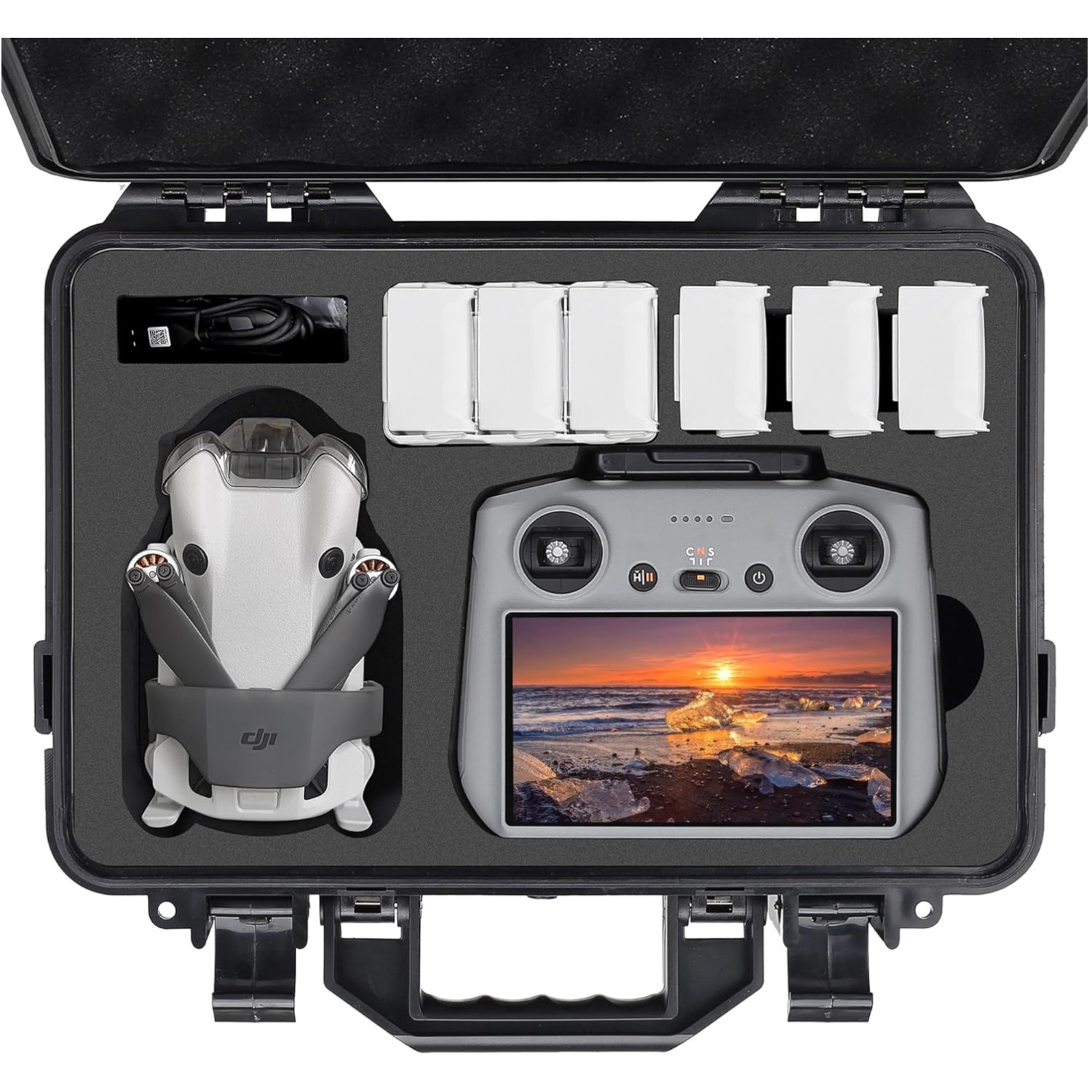 Custom-Fit Waterproof Hard Case for DJI Mini 3/4 Pro - Ultimate Gear Safety
