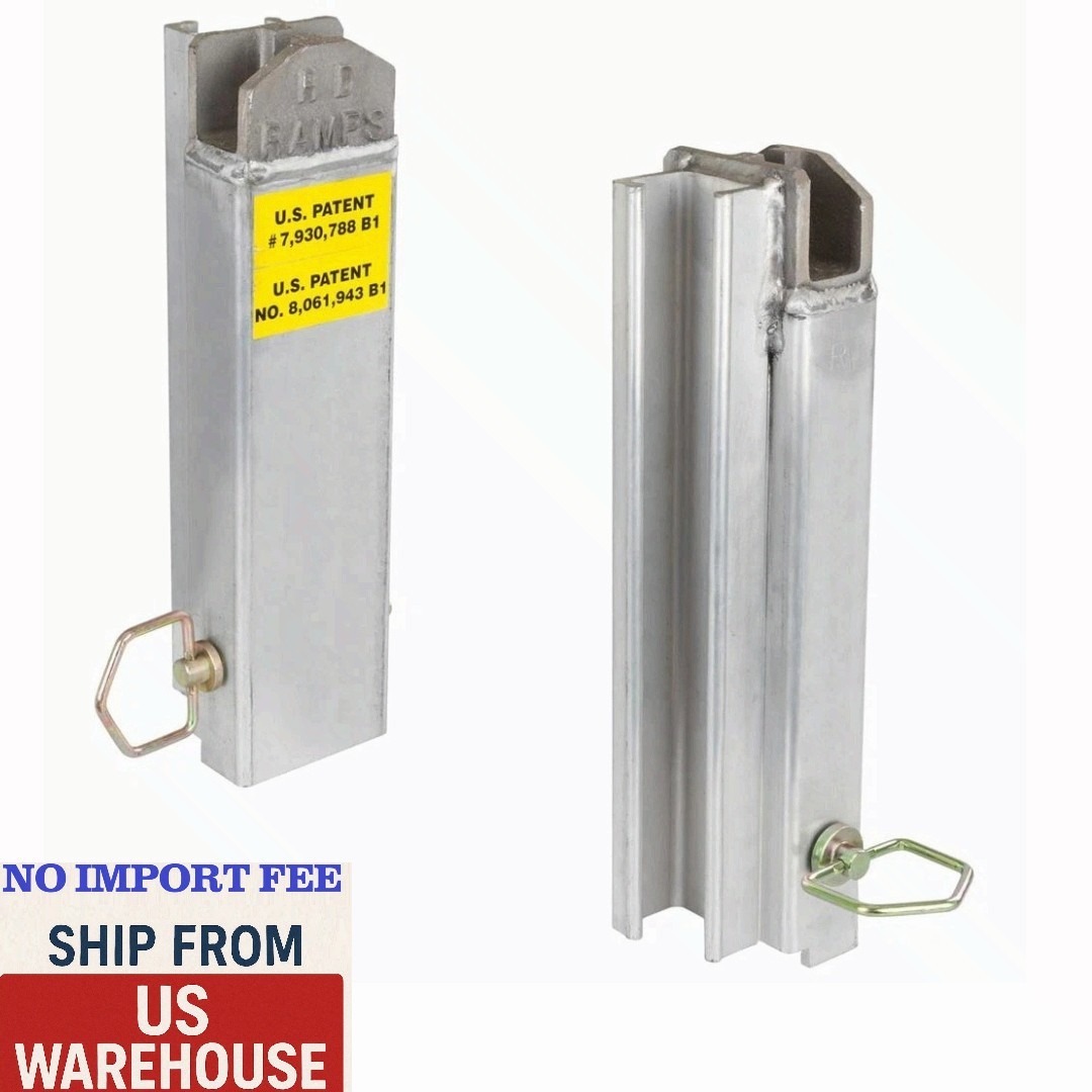 Pair of 16"H Aluminum Step Deck Load Leveler Stake Pockets LL-STAKES-16