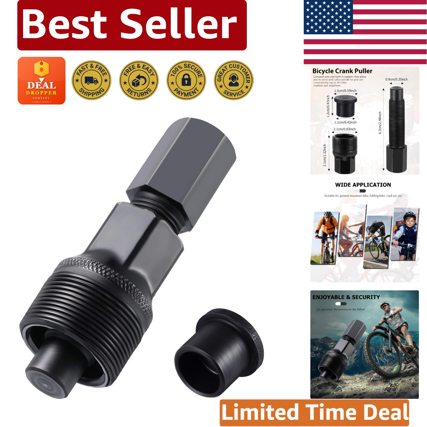 Lightweight Crank Puller Tool for Bikes - Perfect for Easy Repair & Maintenance