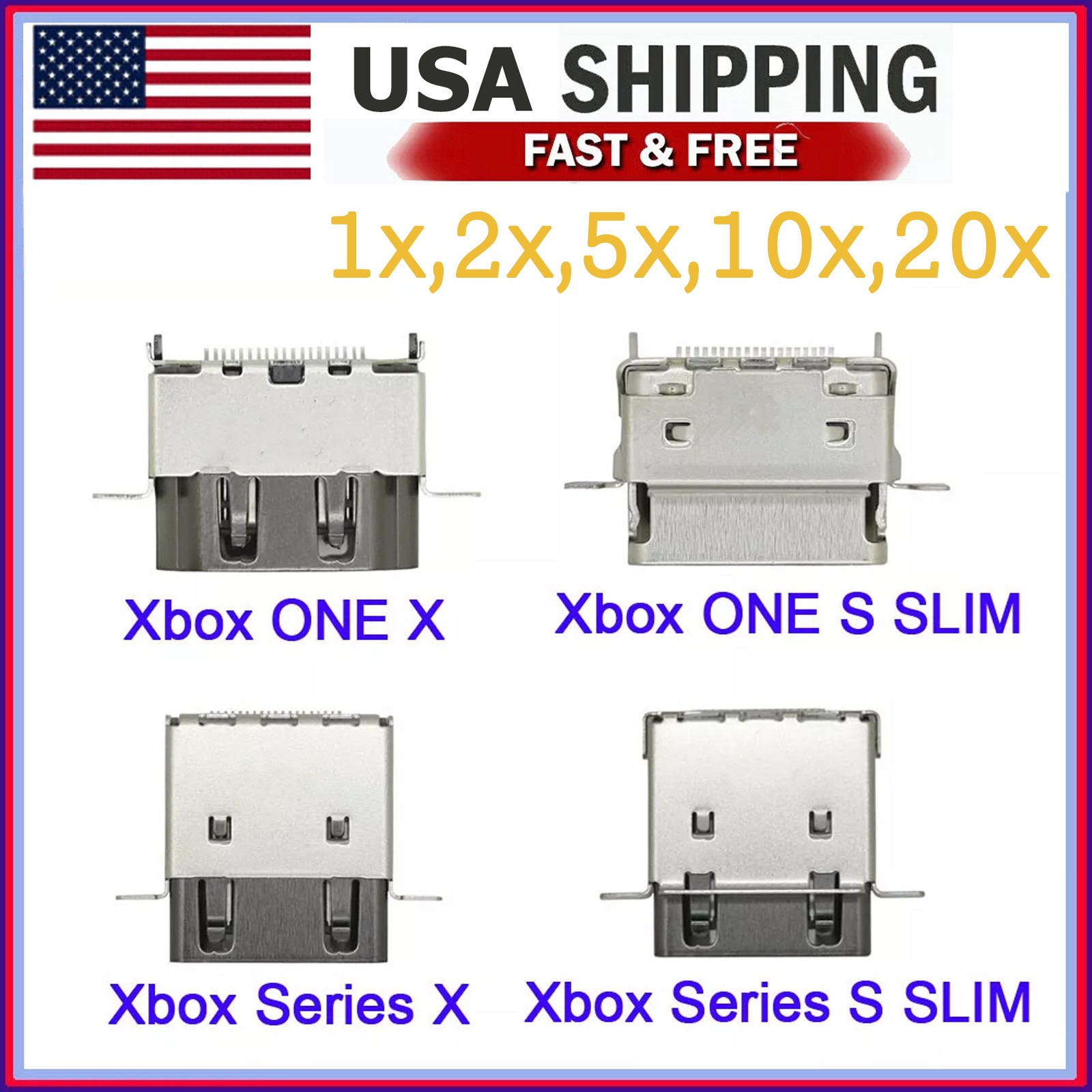 HDMI 2.1 Port Dock Connector Socket For Microsoft XBOX One S / XBOX Series X