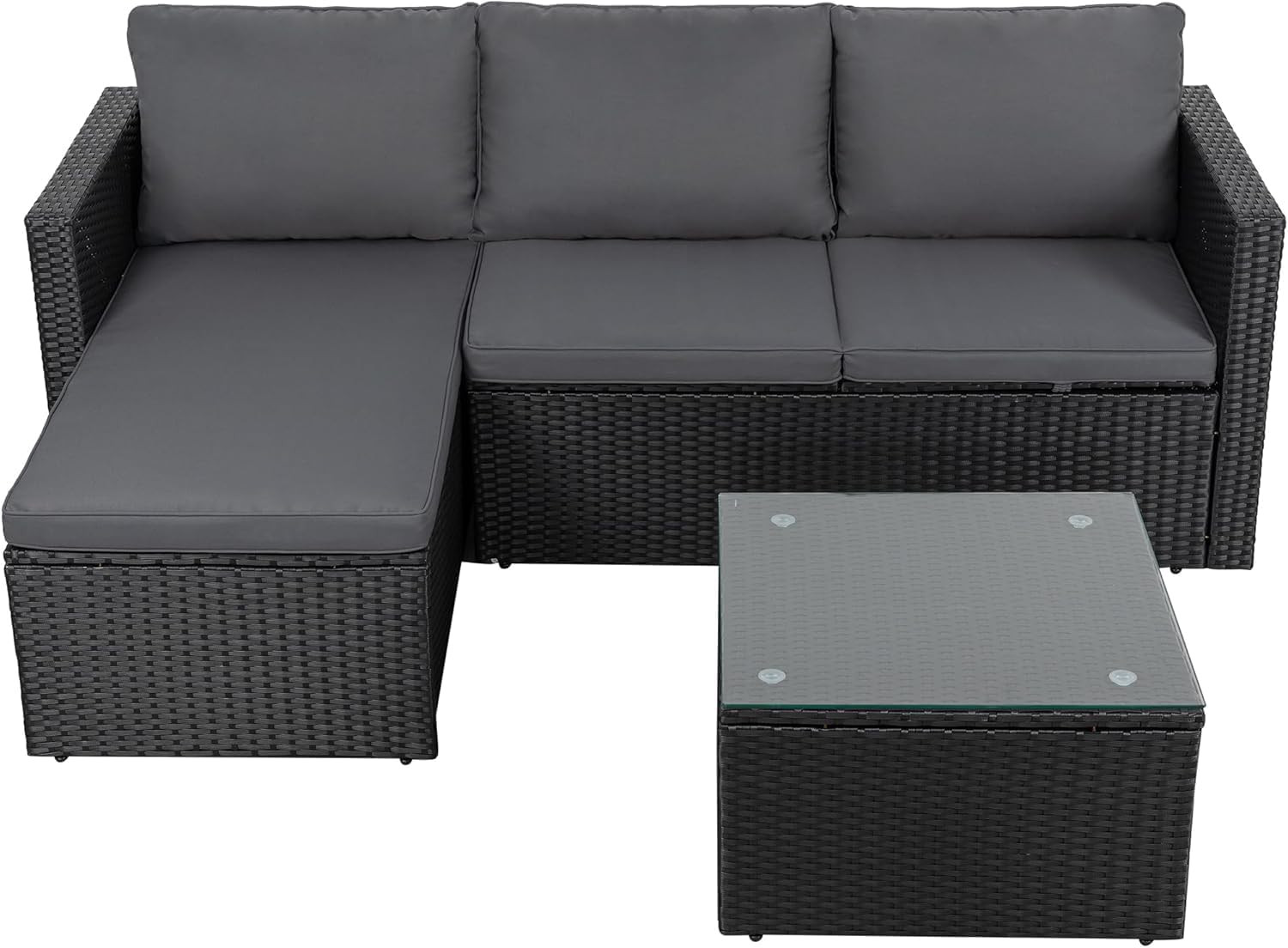 Shintenchi 4 Pieces Patio Furniture Sets, Outdoor Sofa Patio Sectional Sets All
