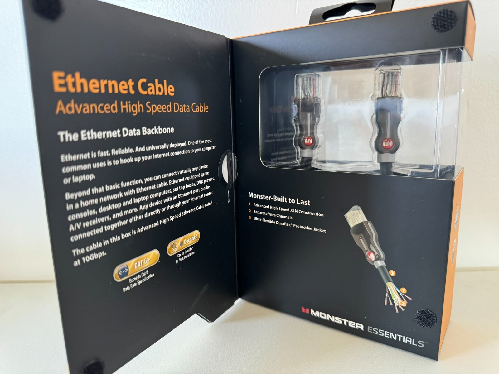 Monster Cable Advanced High Speed CAT6 + CAT 6 + Ethernet Cable - 12' (3.66m)