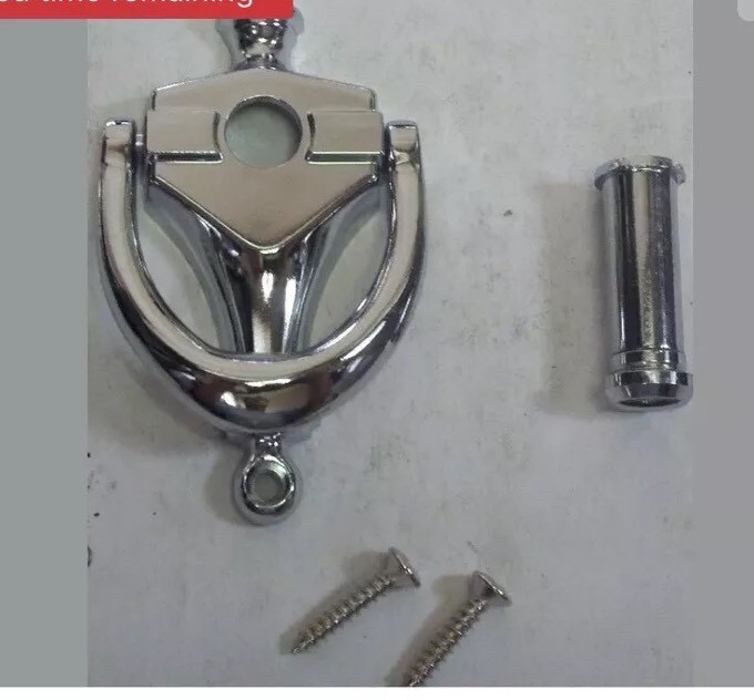 160 Degree Peephole Door Viewer & Knocker Polished Chrome VK783