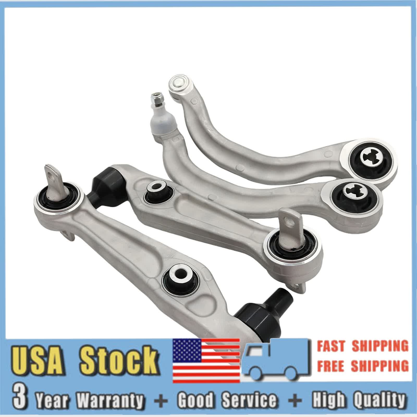 4x Front Left + Right Lower Control Arms Kit for 2017-2023 Tesla Model 3 Model Y