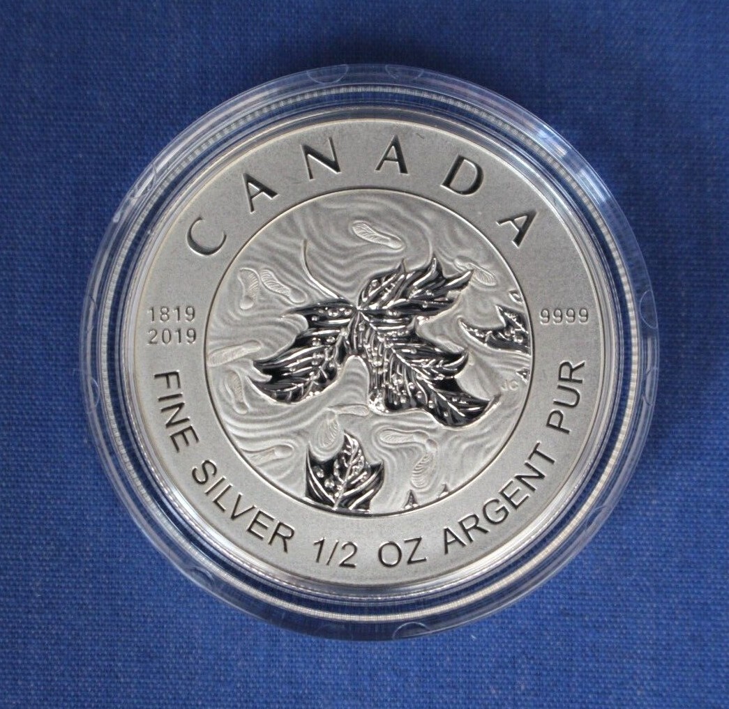 2019 Canada Silver Proof Maple Leaf 5 coin Set in Case with COA