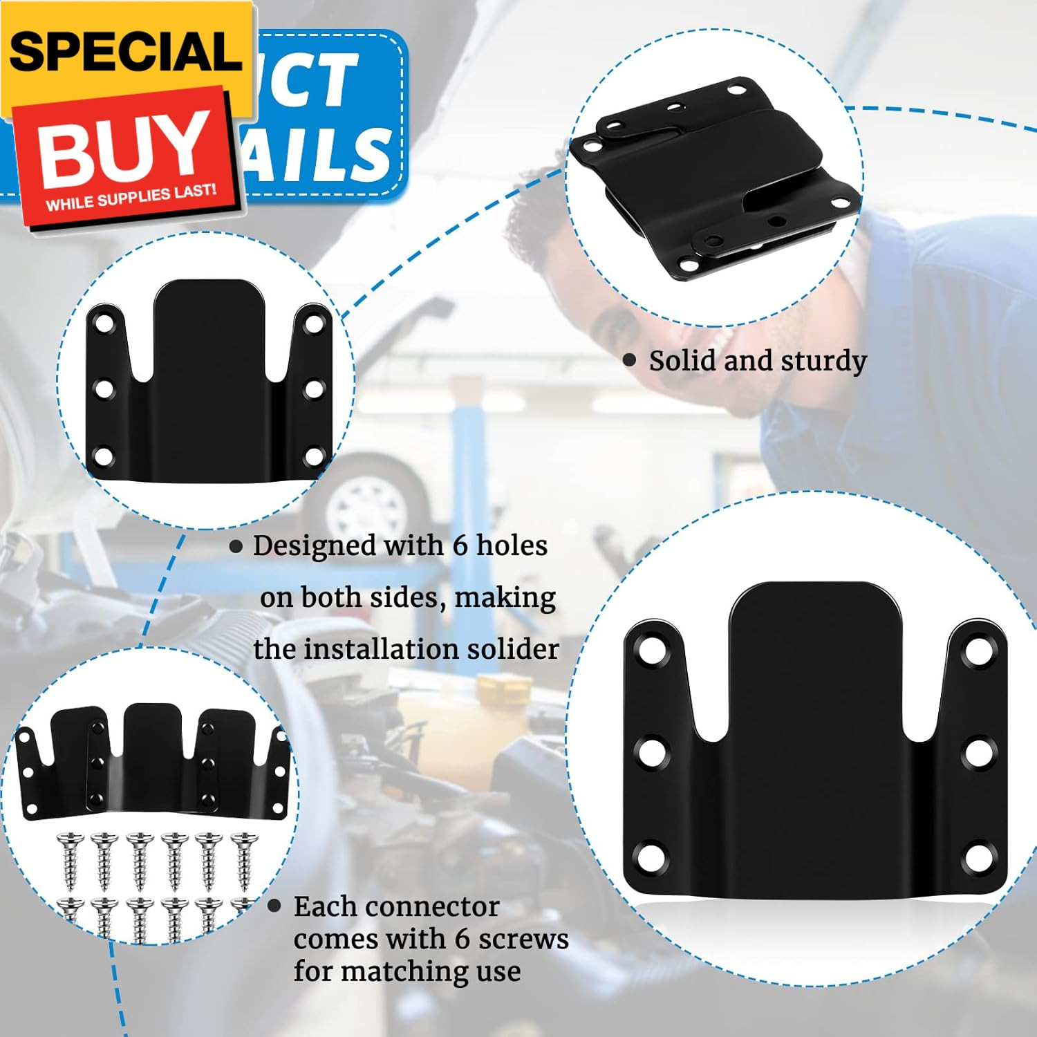 12 Pieces Universal Sectional Sofa Interlocking Metal Couch Connectors - Furnitu